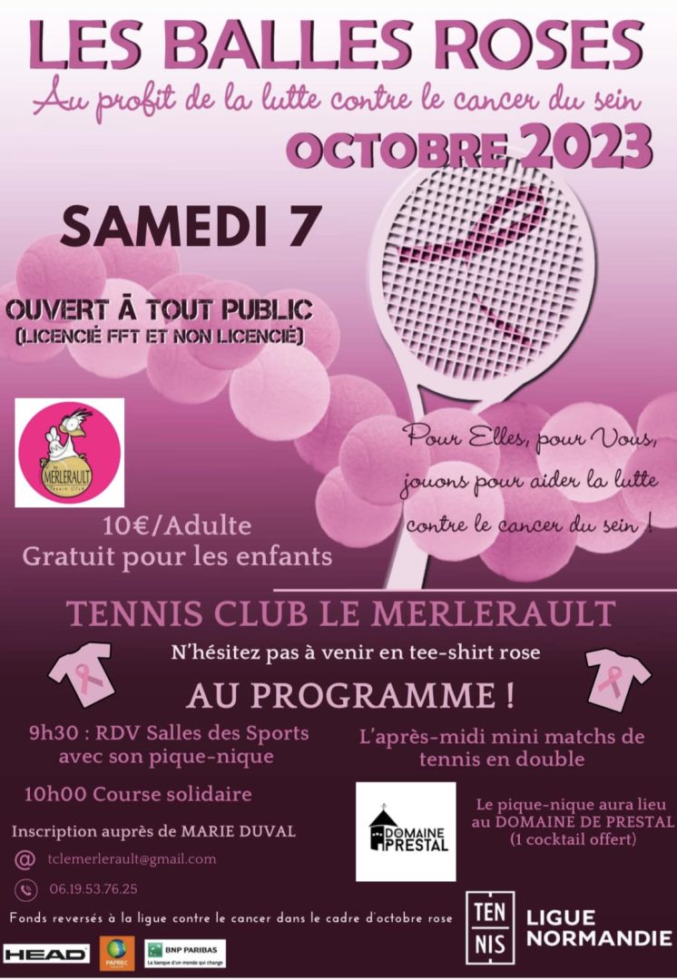 Samedi 7 octobre : le Tennis-Club se mobilise pour Octobre Rose
