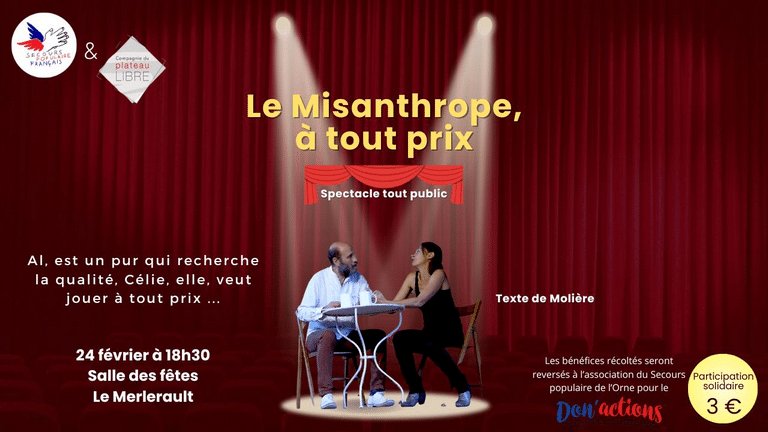 Théâtre : « Le Misanthrope à tout prix »